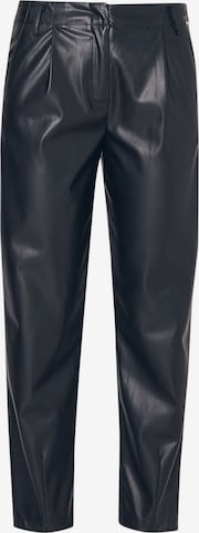 Liu Jo Tapered Pleat-Front Pants in Black: front