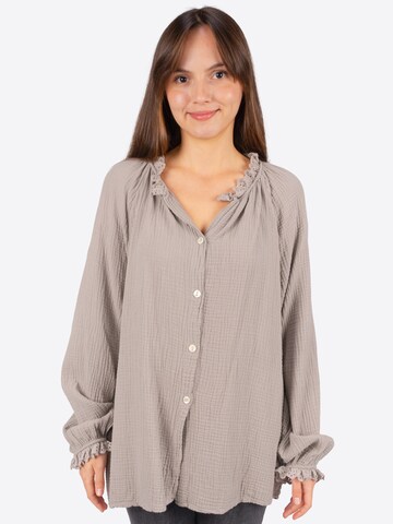 Seasons of April Blouse 'Cloe' in Grey: front