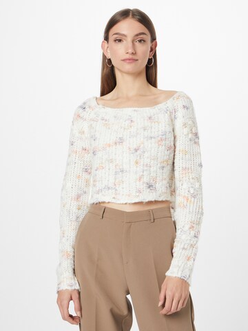 Free People Trui in Beige: voorkant