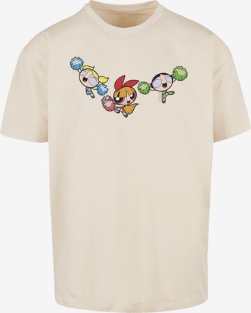 T-Shirt 'Powerpuff Girls Cheerleaders' F4NT4STIC en beige : devant