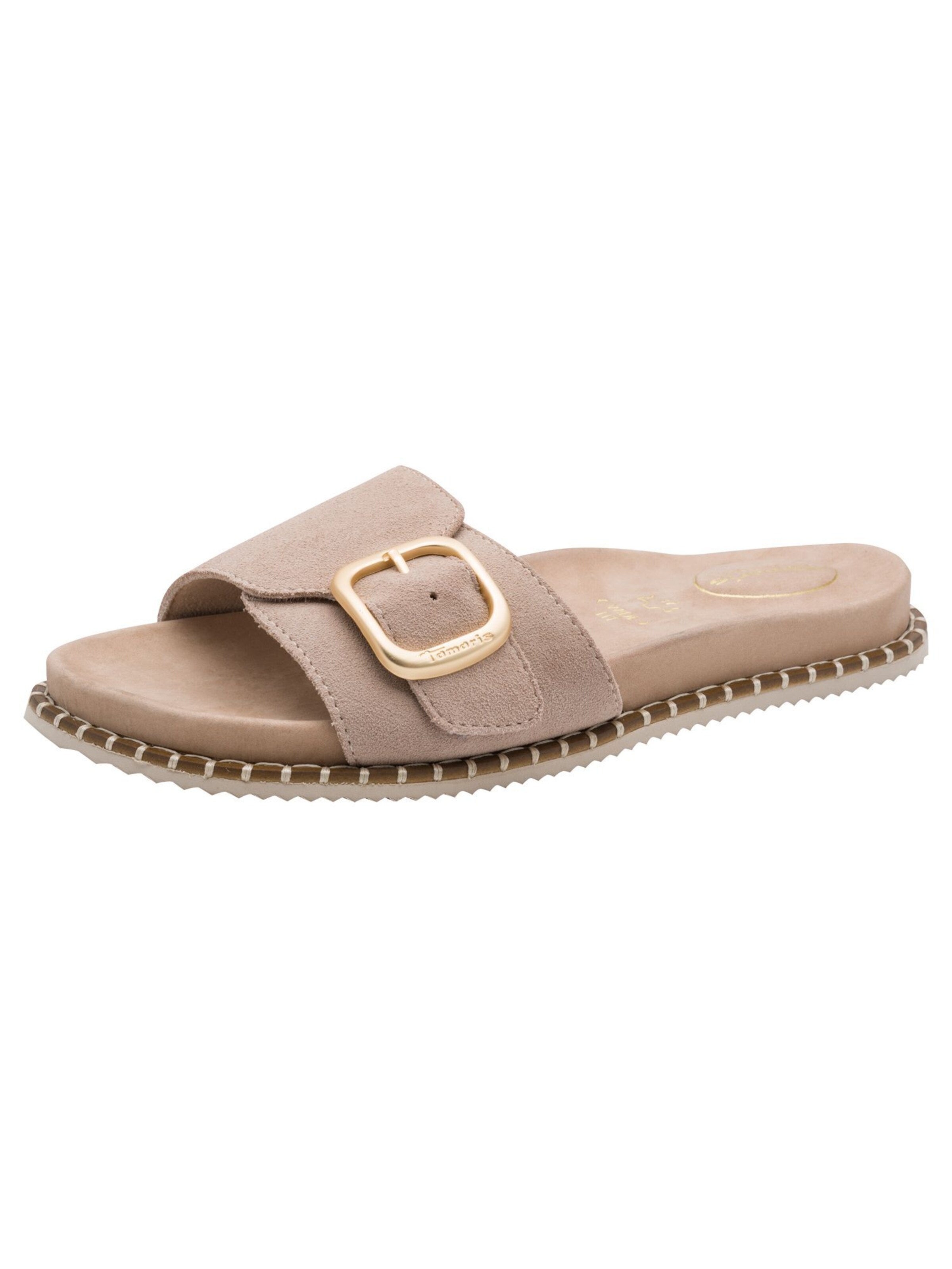 Tamaris Pantolette in Beige: Vorderseite