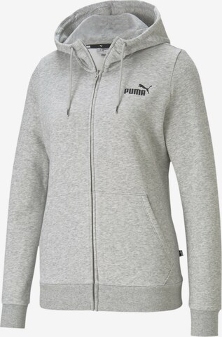 Veste de survêtement 'Essential' PUMA en gris : devant