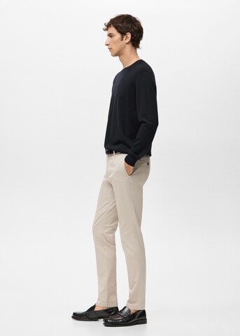 MANGO MAN Slim fit Chino Pants 'Barna' in Beige