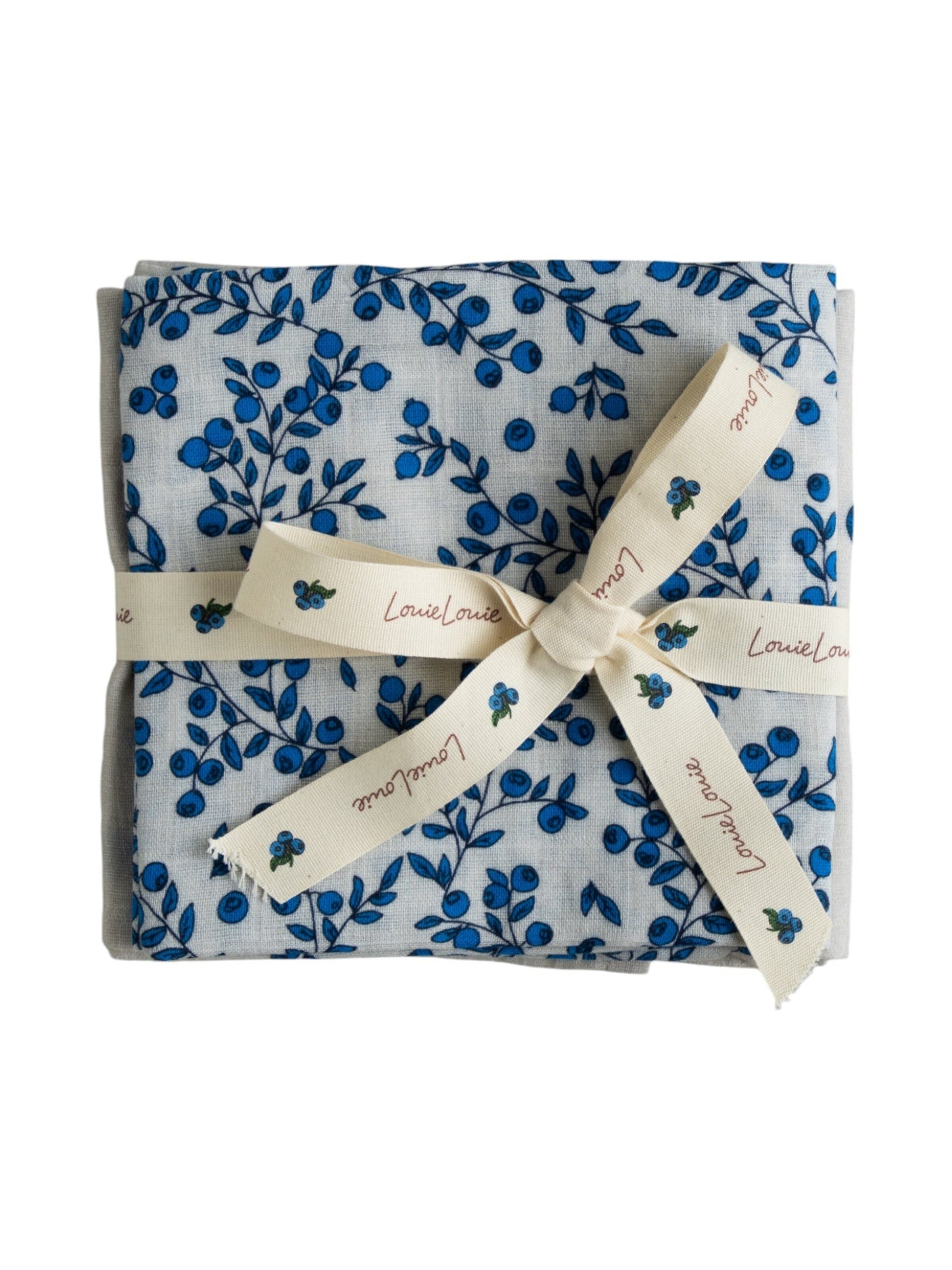 LouieLouie Babyfilt 'Blueberry mix' i vit