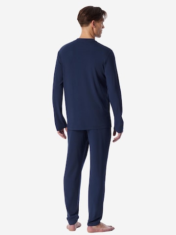 SCHIESSER Pajamas long 'Selected Premium Warming' in Blue