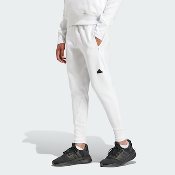 ADIDAS SPORTSWEAR Tapered Sportbroek 'Z.N.E. Premium' in Wit: voorkant