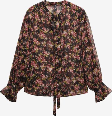 MANGO Blouse 'CAROL' in Zwart: voorkant