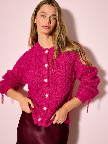 Next Gebreid vest in Roze: voorkant