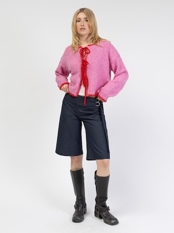 BROKE + SCHÖN Strickjacke 'Strickjacke mit Bindebändern'‌‌‌‌‌‌‌‌ in Pink