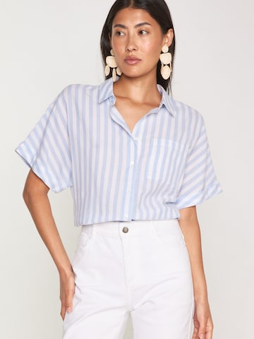 Maison 123 Blouse 'Sunset' in Blue: front