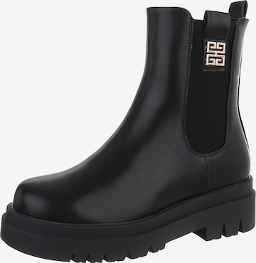 Ital-Design Ankle Boots in Black: front