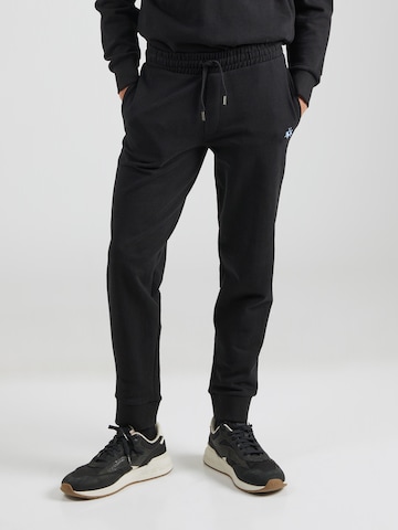 La Martina Tapered Trousers in Black: front
