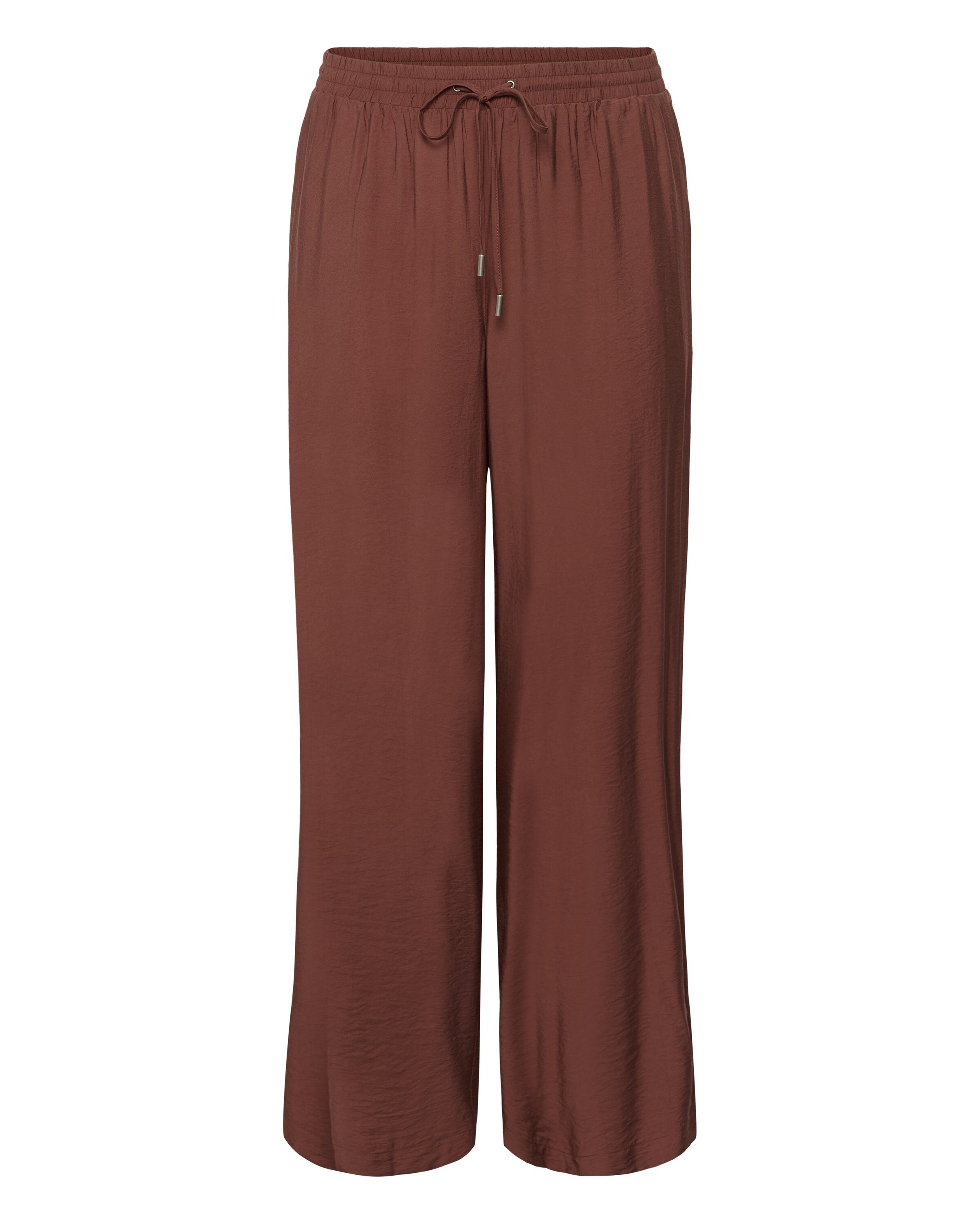 Wide Leg Pantalon KAFFE CURVE en marron : devant