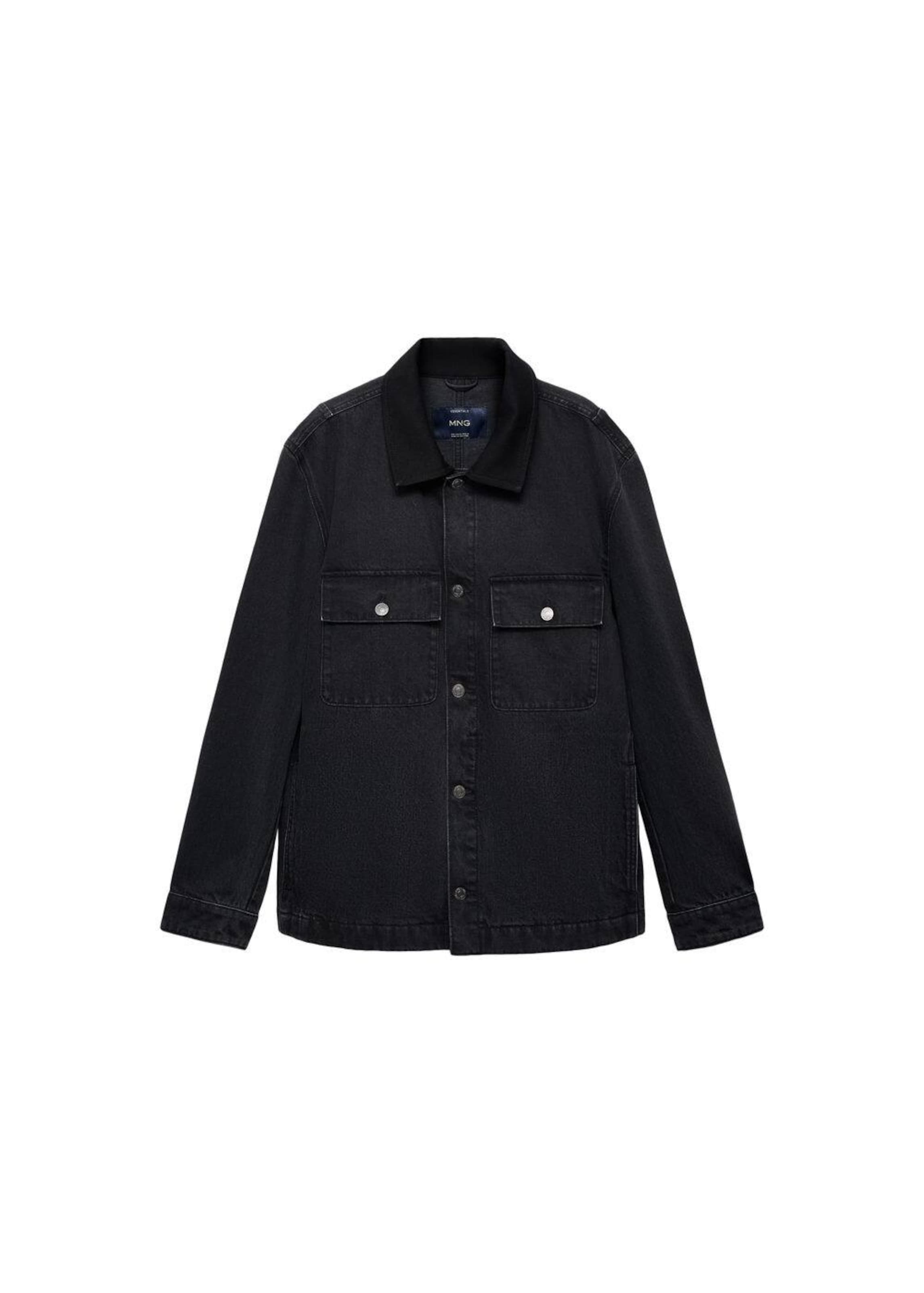 MANGO MAN Übergangsjacke 'Lithia' in Schwarz: Vorderseite