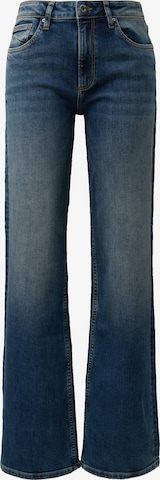 mėlyna QS Plačios klešnės Džinsai 'Catie': priekis