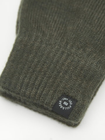 Pull&Bear Full Finger Gloves in Green