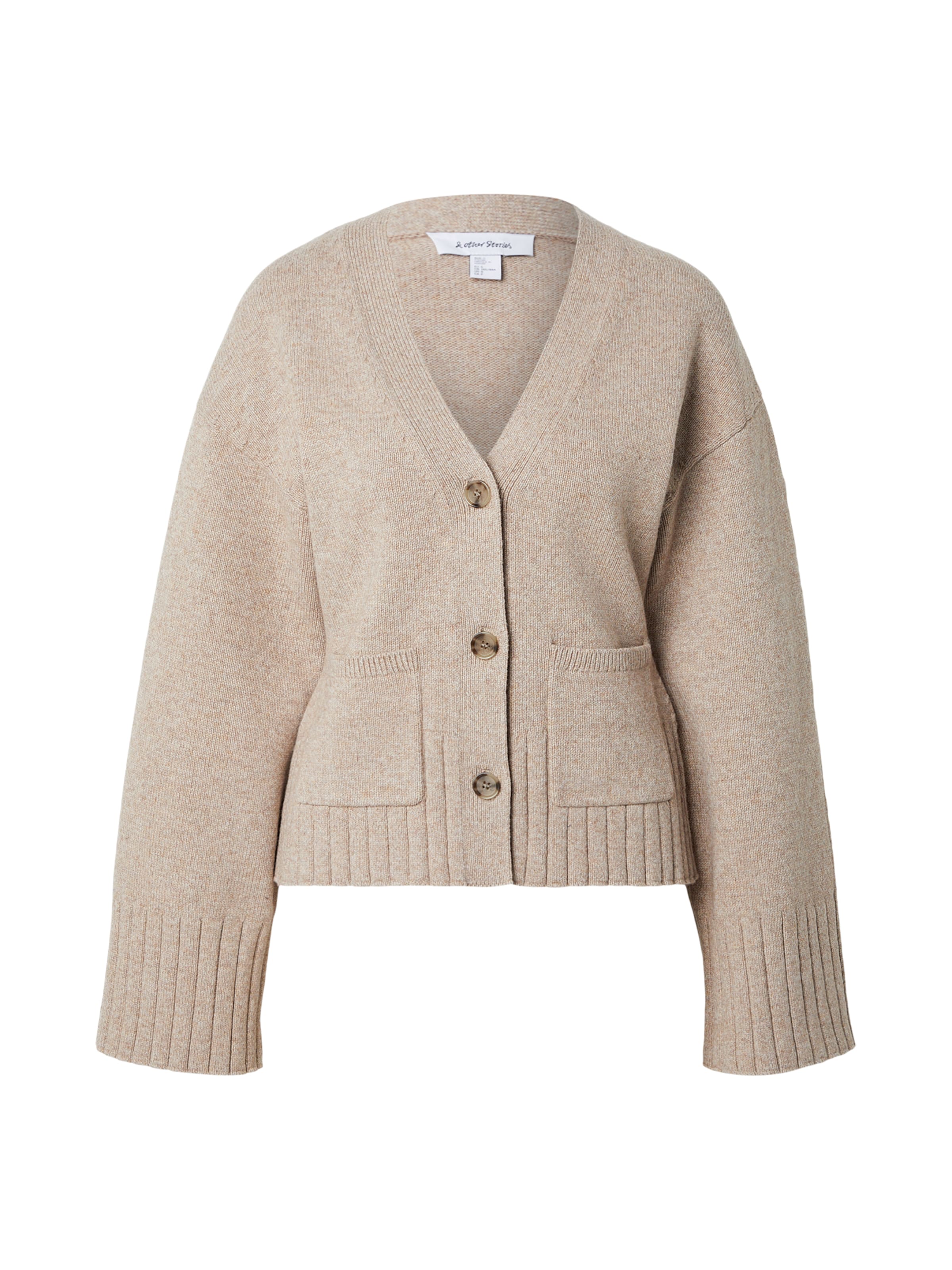 & Other Stories Gebreid vest in Beige: voorkant