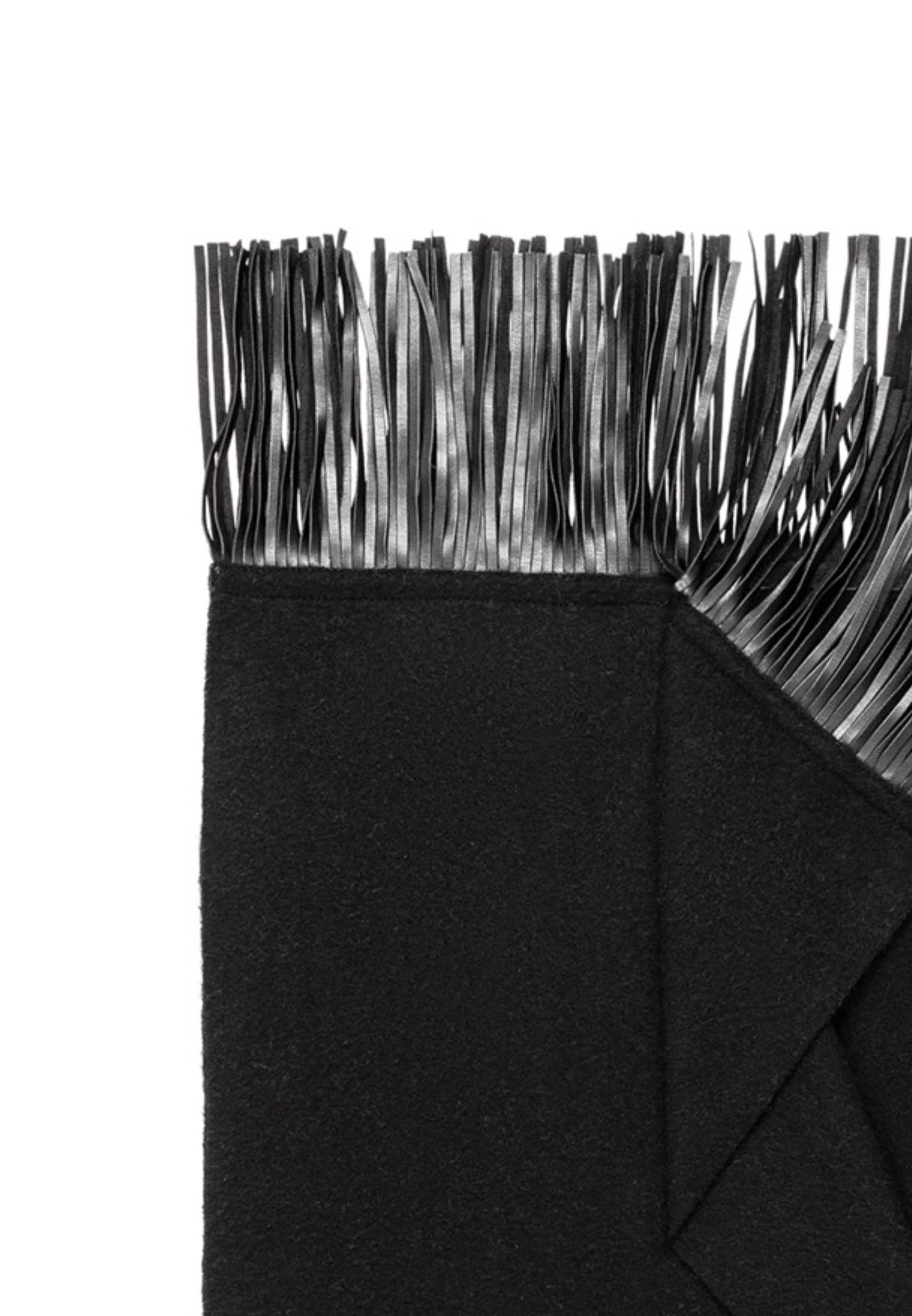 Roeckl Scarf 'WOOL FRINGES' in Black