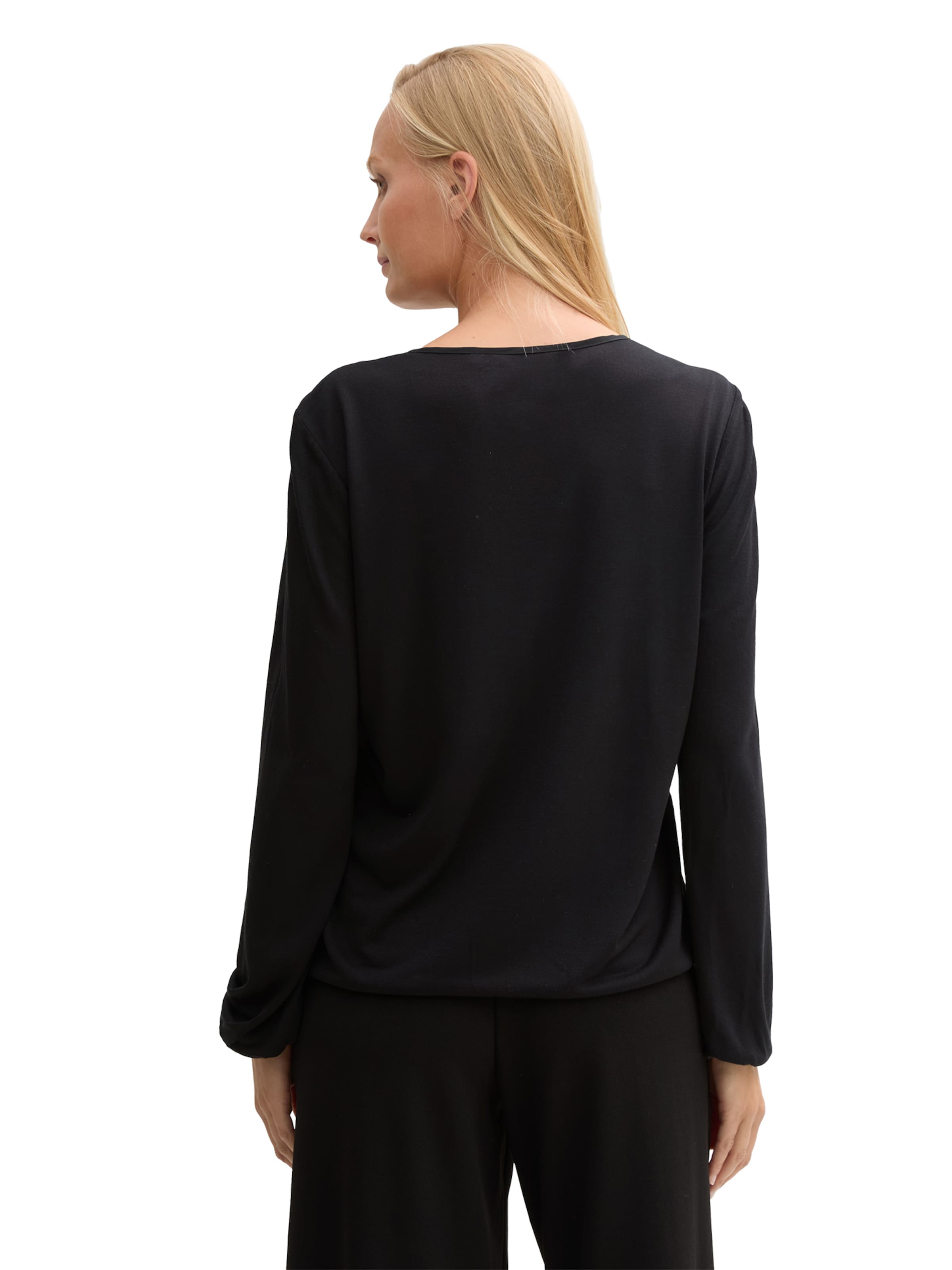 TOM TAILOR Bluse in Schwarz