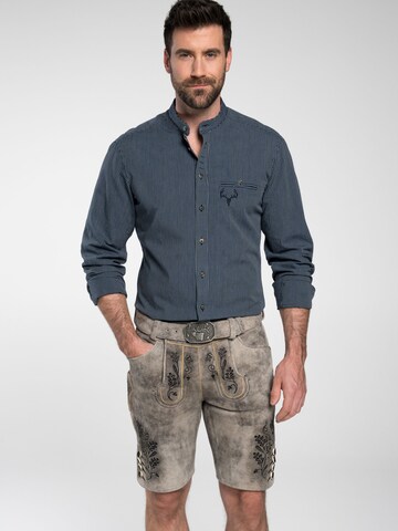 SPIETH & WENSKY Slim fit Klederdracht overhemd 'Fellen' in Blauw: voorkant