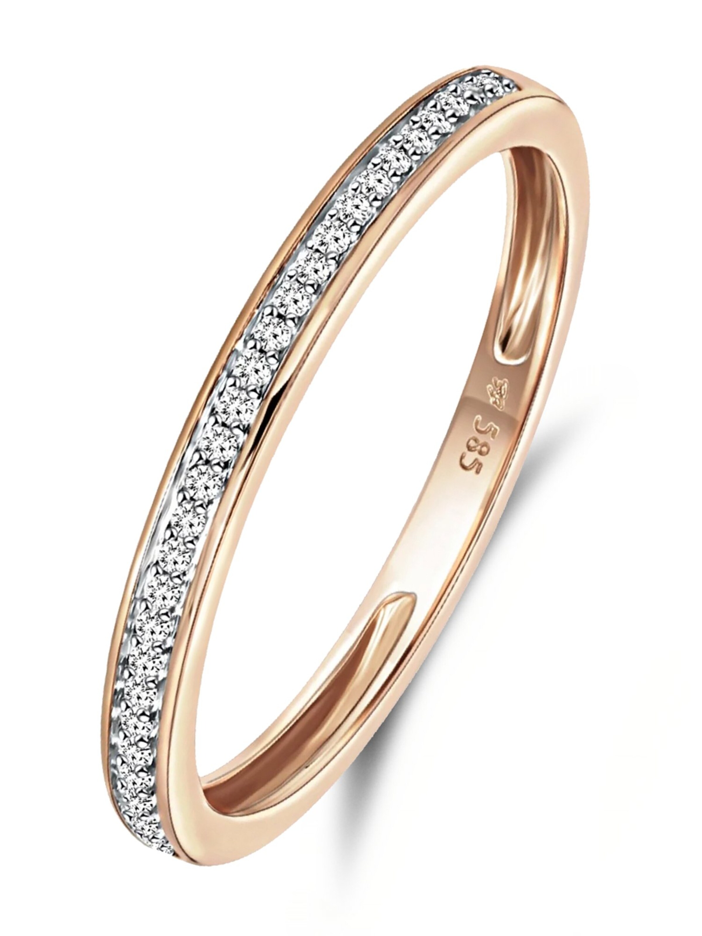 Lucardi Ring 'Chic' in Gold: Vorderseite