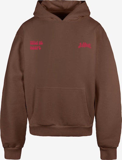 Lost Youth Collegepaita 'Wild At Heart' värissä beige / ruskea / verenpunainen / musta, Tuotenäkymä