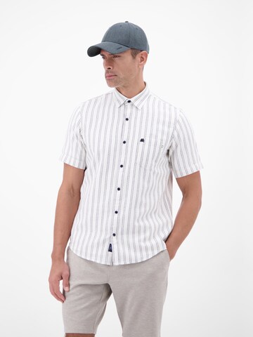 LERROS Basecap in Fischgrätstruktur, unifarben in Blau: Vorderseite