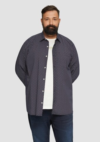 Coupe slim Chemise s.Oliver Red Label Big & Tall en bleu : devant