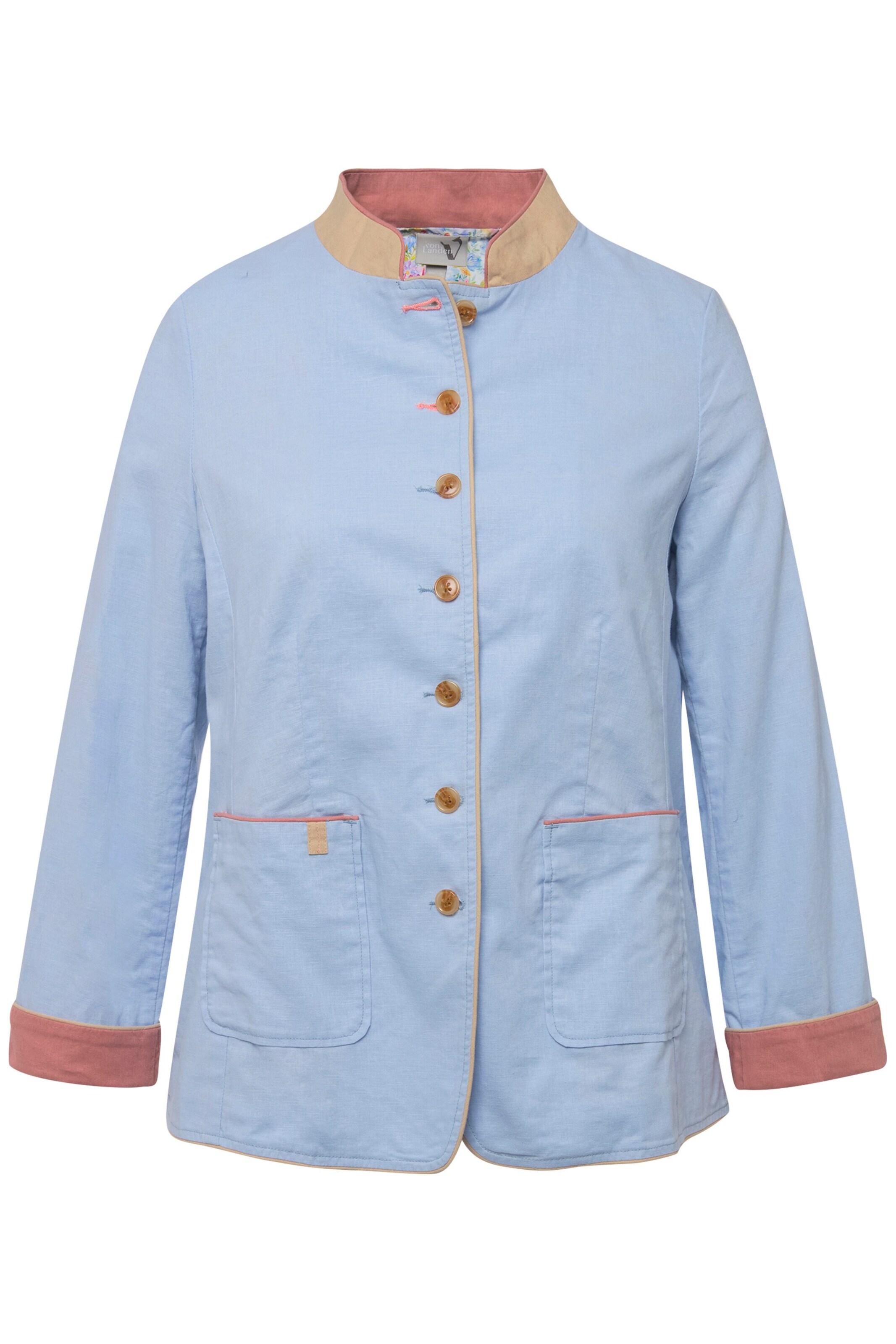 Ulla Popken Between-season jacket in Blue: front