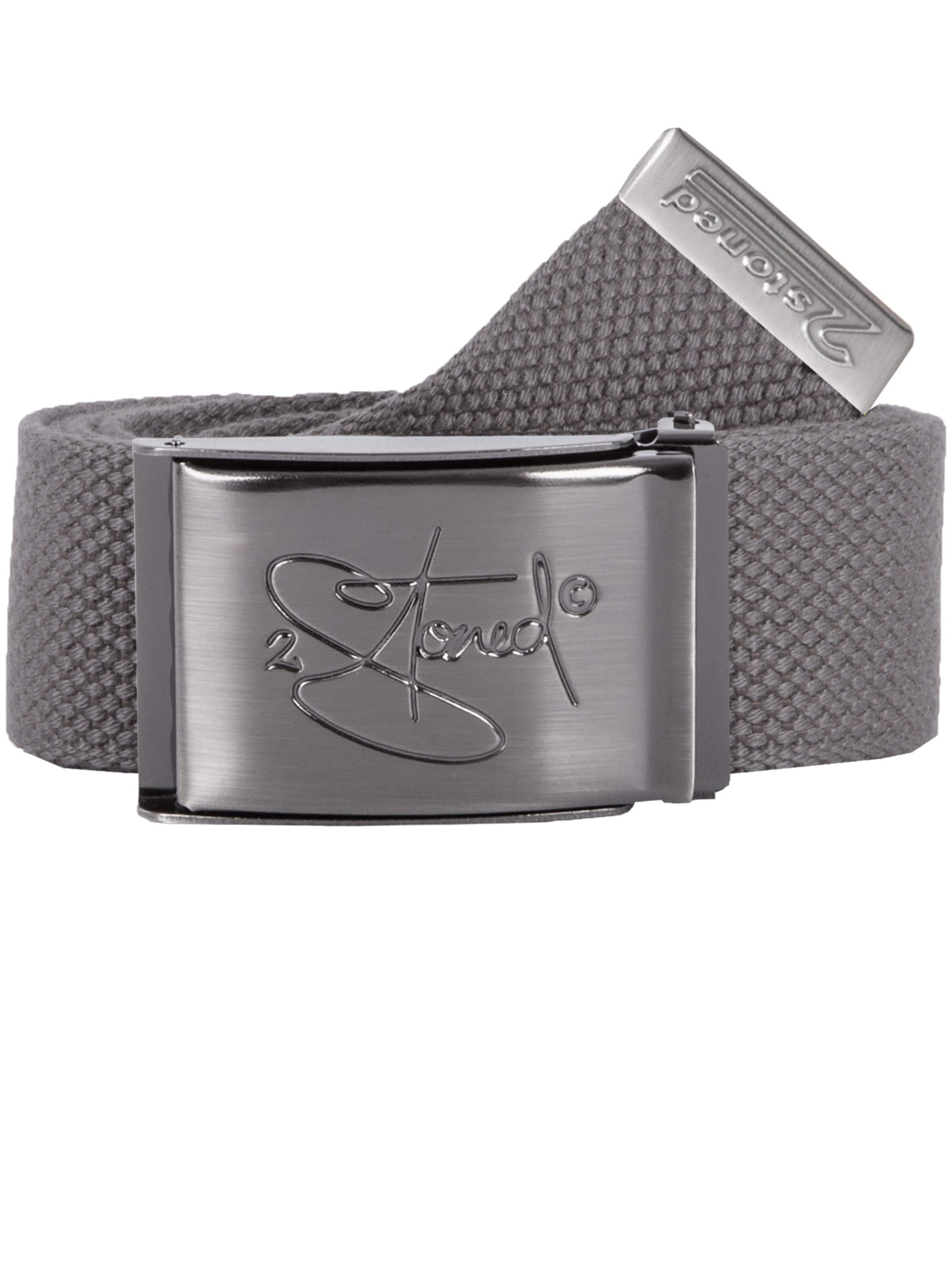 2Stoned Belt 'Classic Matt Bottle-Opener' in Grey: front