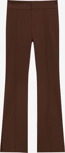 Pantaloni con piega frontale Pull&Bear di colore marrone scuro, Visualizzazione prodotti