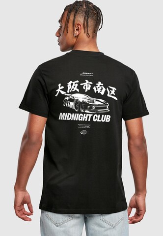 T-Shirt 'Midnight Racing Club' Mister Tee en noir : devant