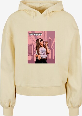 Merchcode Sweatshirt 'Grand - San Antonio' in Yellow: front