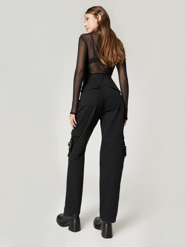 regular Jeans cargo 'Fanny' di Hoermanseder in nero