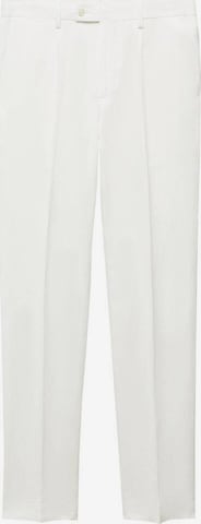 MANGO MAN Regular Pants in White: front