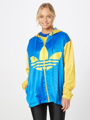 ADIDAS ORIGINALS Übergangsjacke 'Adicolor 70S Colorblock ' in Blau: predná strana