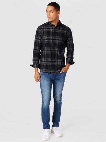 Only & Sons - Regular Fit Camisa 'SKIT' em preto