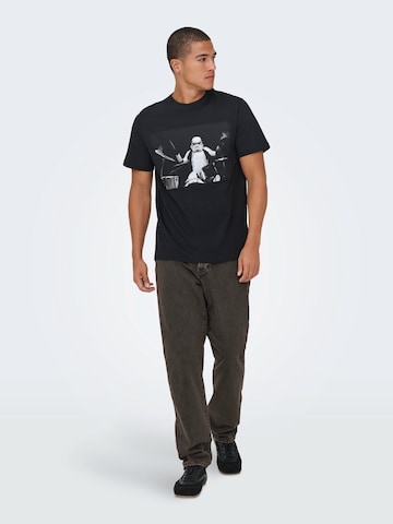 Only & Sons Shirt 'ONSSTORMTROOPER' in Zwart