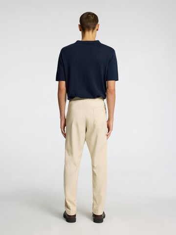 SELECTED HOMME Tapered Trousers in Beige
