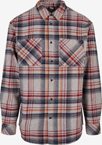 Urban Classics Regular fit Button Up Shirt in Grey: front