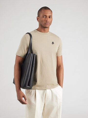 Karl Lagerfeld Koszulka w kolorze beżowy: przód