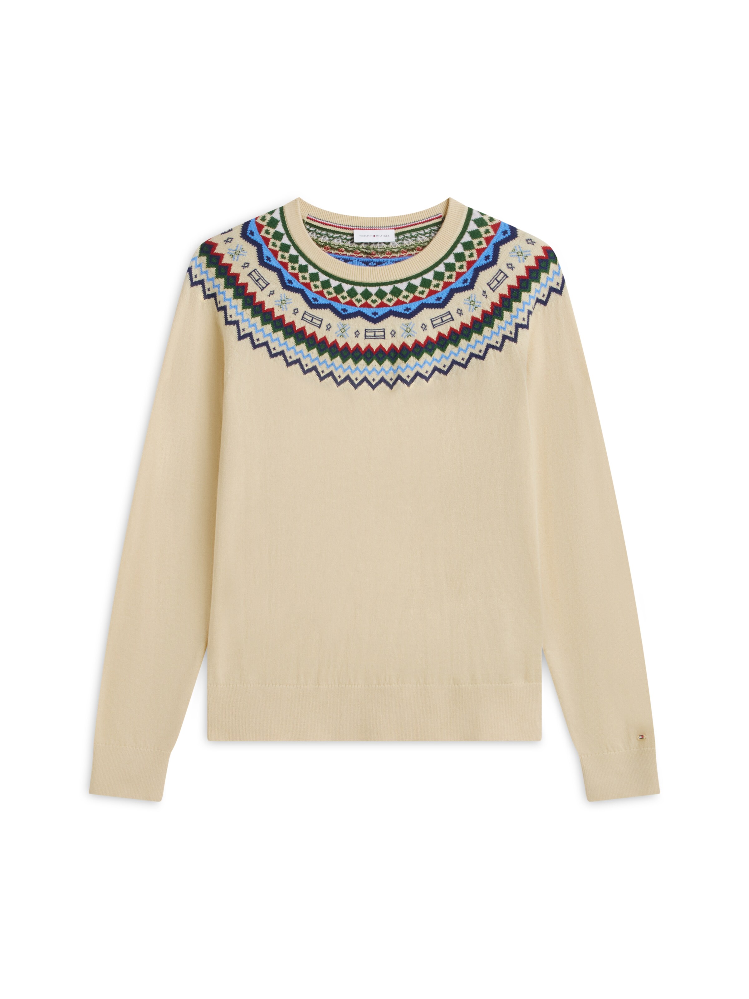 TOMMY HILFIGER Pulóver - bézs: elől