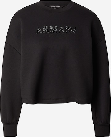 juoda ARMANI EXCHANGE Megztinis be užsegimo: priekis