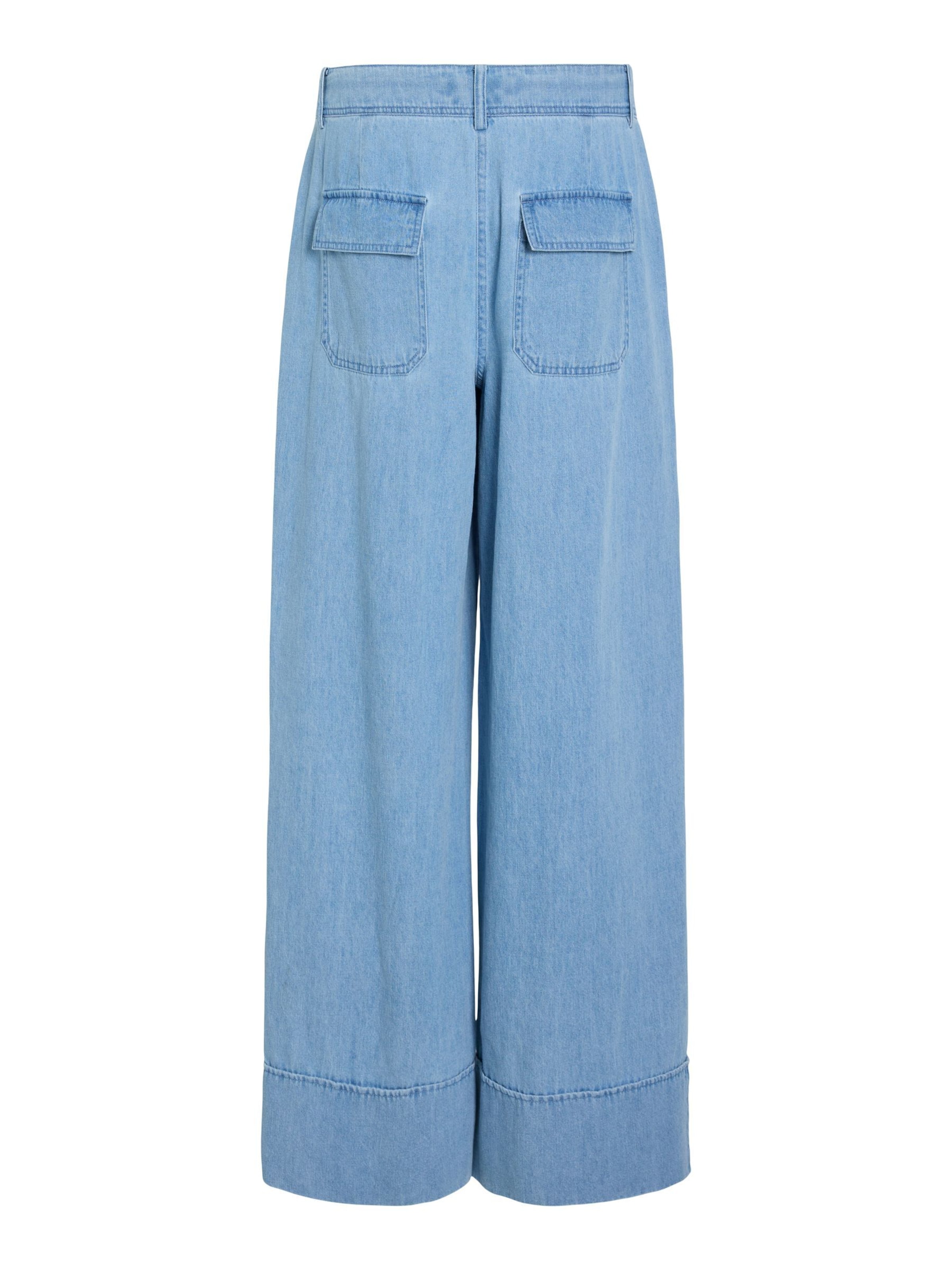 Wide Leg Jean à pince ROUGE EDIT en bleu