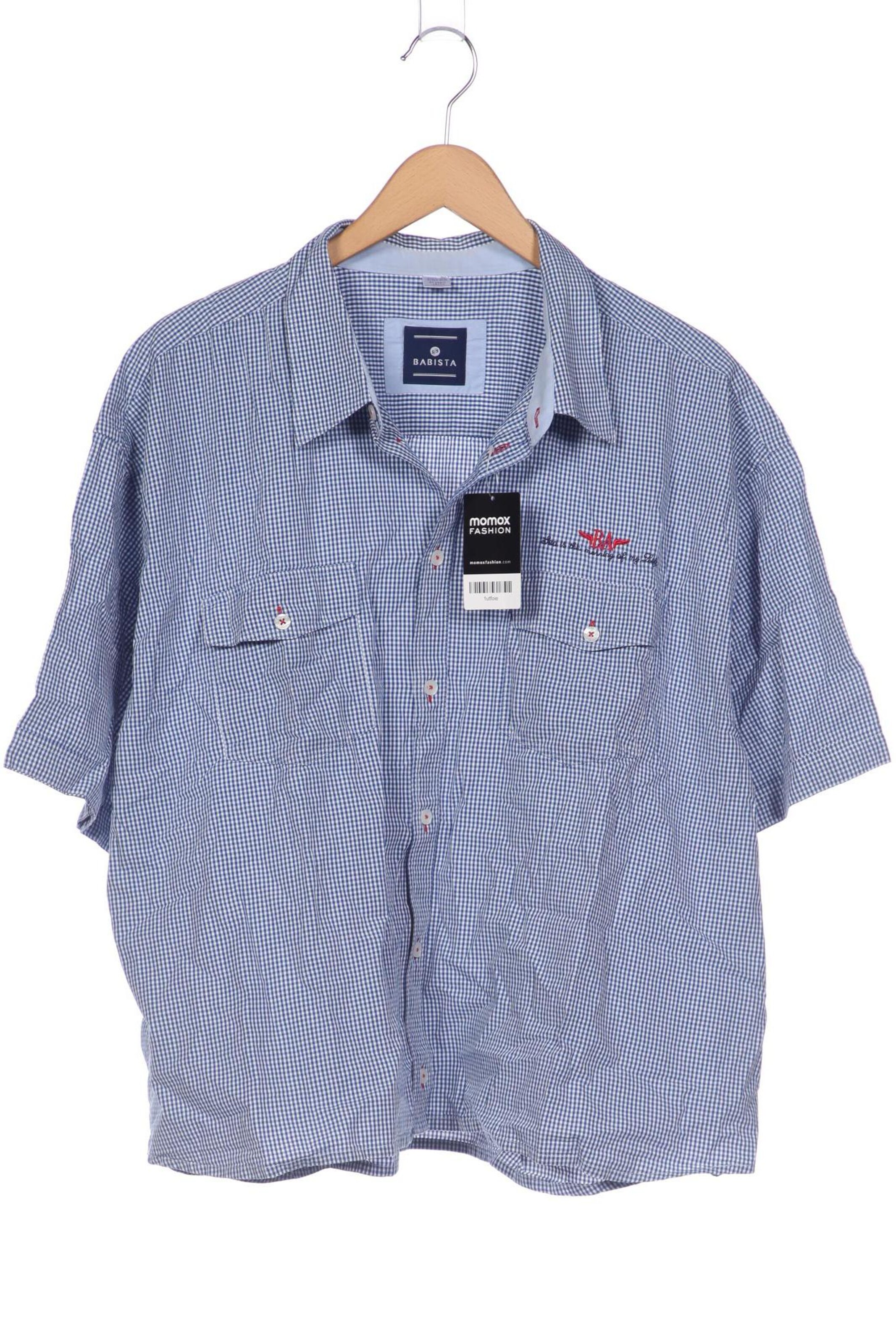 BABISTA Button Up Shirt in 4XL in Blue: front