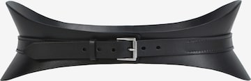 Haute Cuir Riem 'Crescent Corset Belt' in Zwart: voorkant