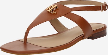 Infradito 'EVERLEY' di Lauren Ralph Lauren in marrone: frontale