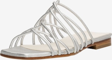 Henry Stevens Mules 'Harper' in Silver: front