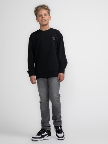 Petrol Industries Sweatshirt 'White' in Zwart: voorkant