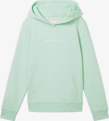 Sweat-shirt TOM TAILOR en vert : devant